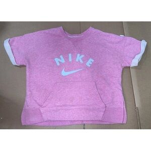 Nike Kids Pink Sweatshirt with White Logo large